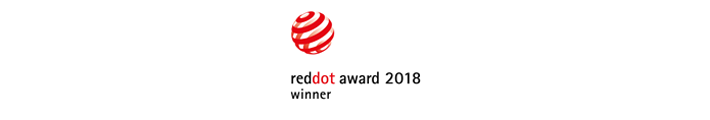 Vencedor do prémio Reddot award 2018 com logótipo