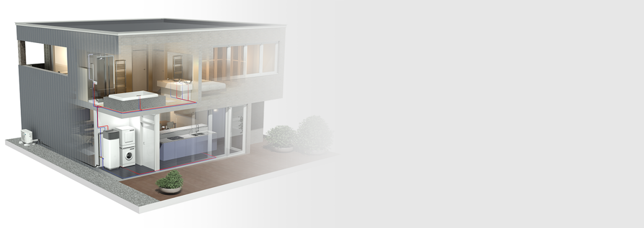 Bomba de calor de água quente sanitária Daikin Altherma instalação